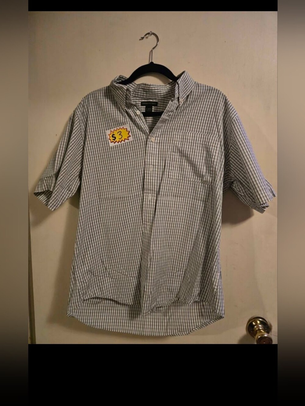 Dockers Blue and White Striped Casual Shirt